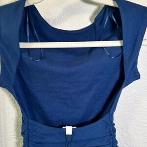 Garage blue top with ruched